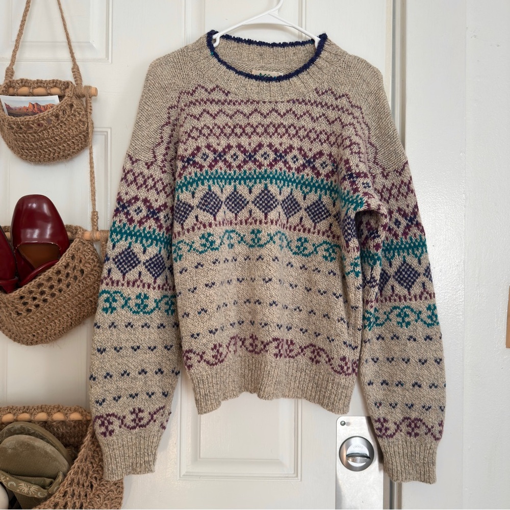 Vintage REI Wool Nordic Knitted Sweater